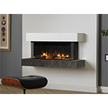 Solus VS100 Panoramic with Solus Top and Bottom shelves electric fire berkshire