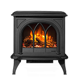 Gazco Huntingdon 30 Electric stove with Tracery Door with Log & Pebble fuel effect and Amber flame setting electric stove Berkshire